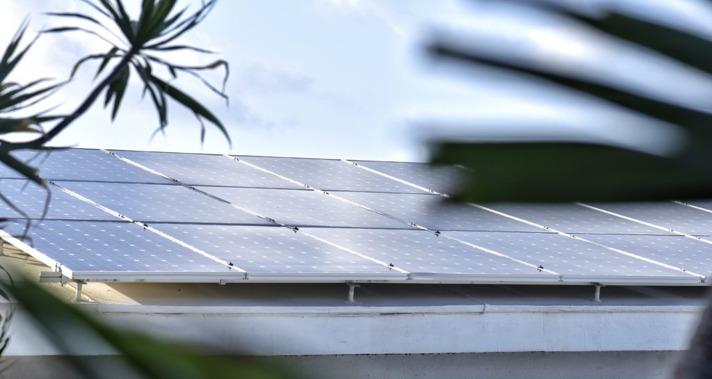 Solar panels on a roof